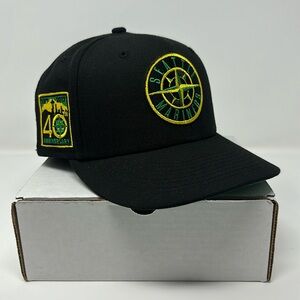 Hat Club Seattle Mariners x Seattle Sonics “Stone Island” Fitted Hat Size 7 3/8